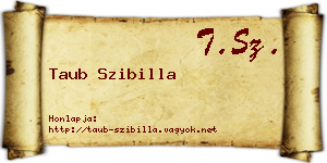 Taub Szibilla névjegykártya